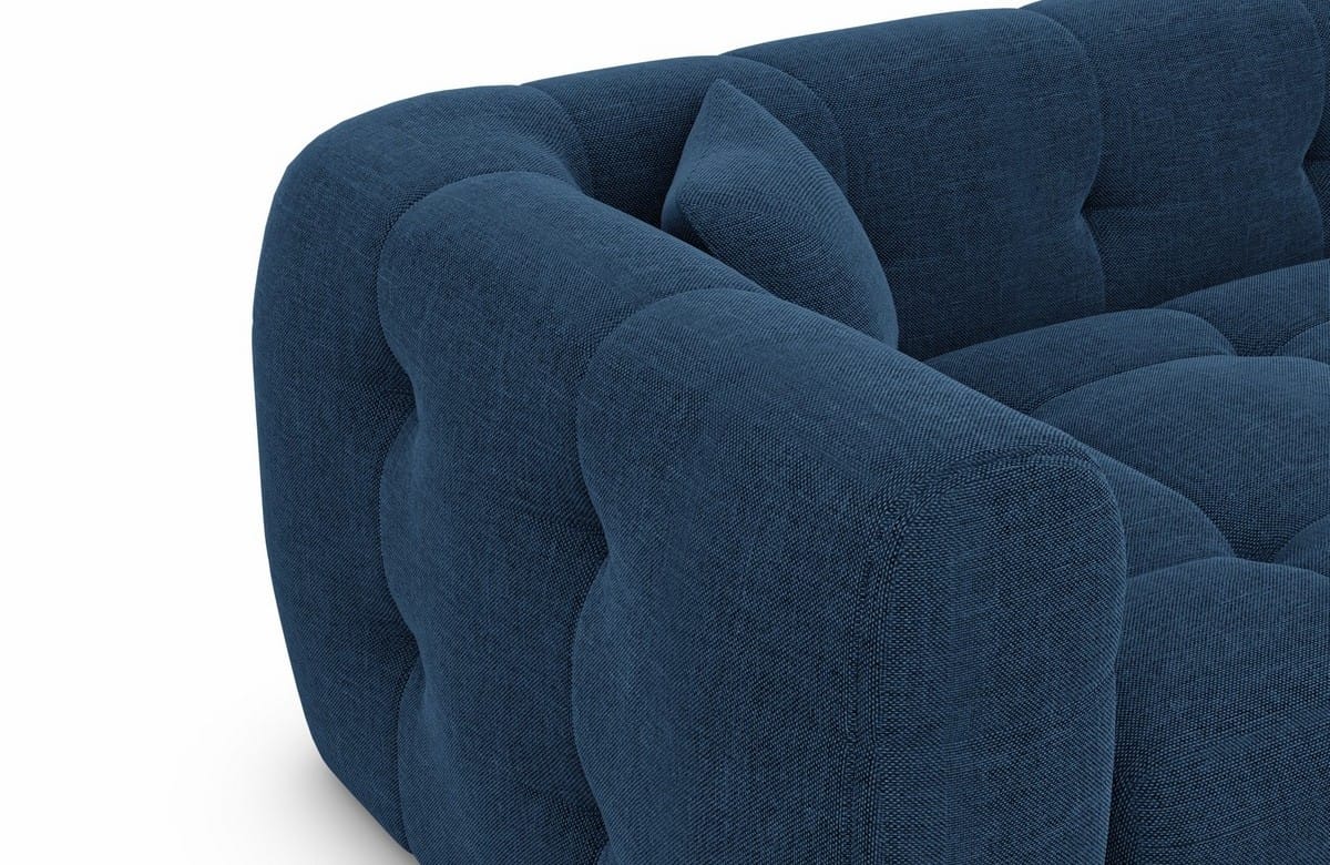 Couchlandschaft Sevilla U-Form in Stoff Blau