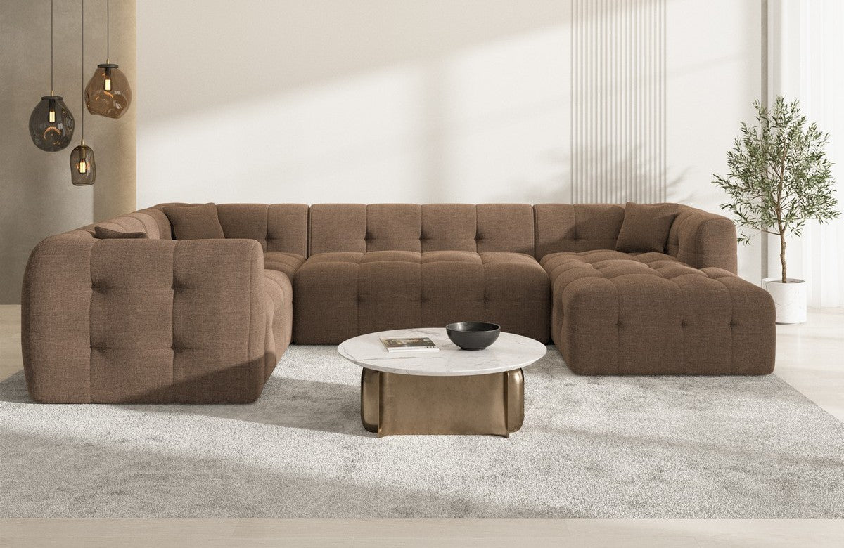 Stoff Wohnlandschaft Sevilla U-Form
