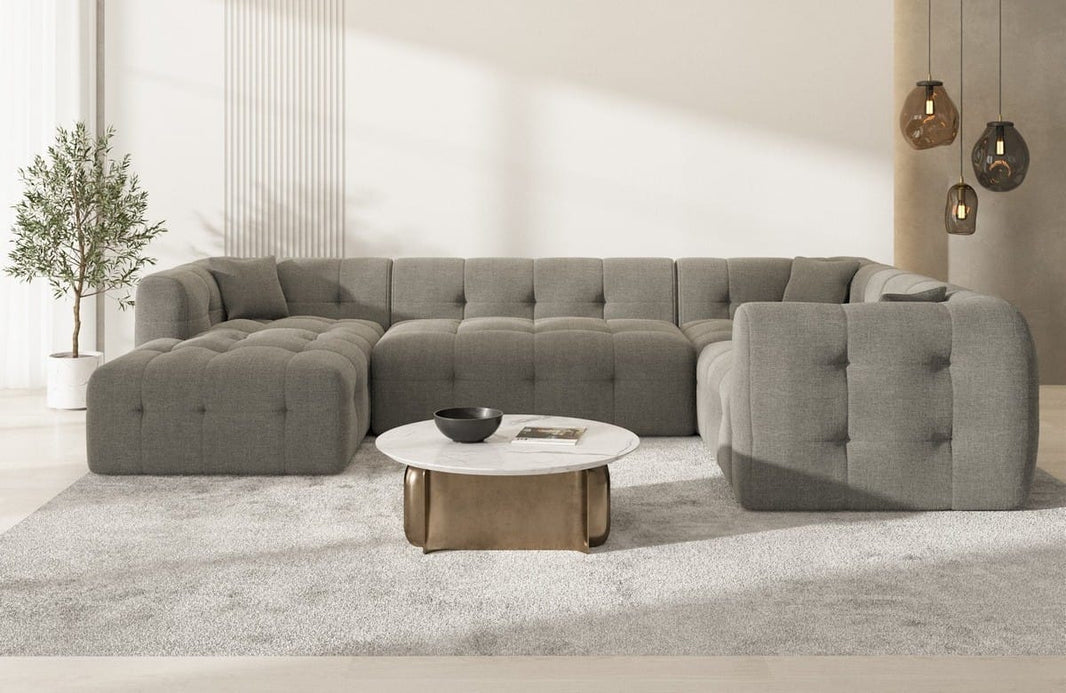 Couchlandschaft Sevilla U-Form in Stoff