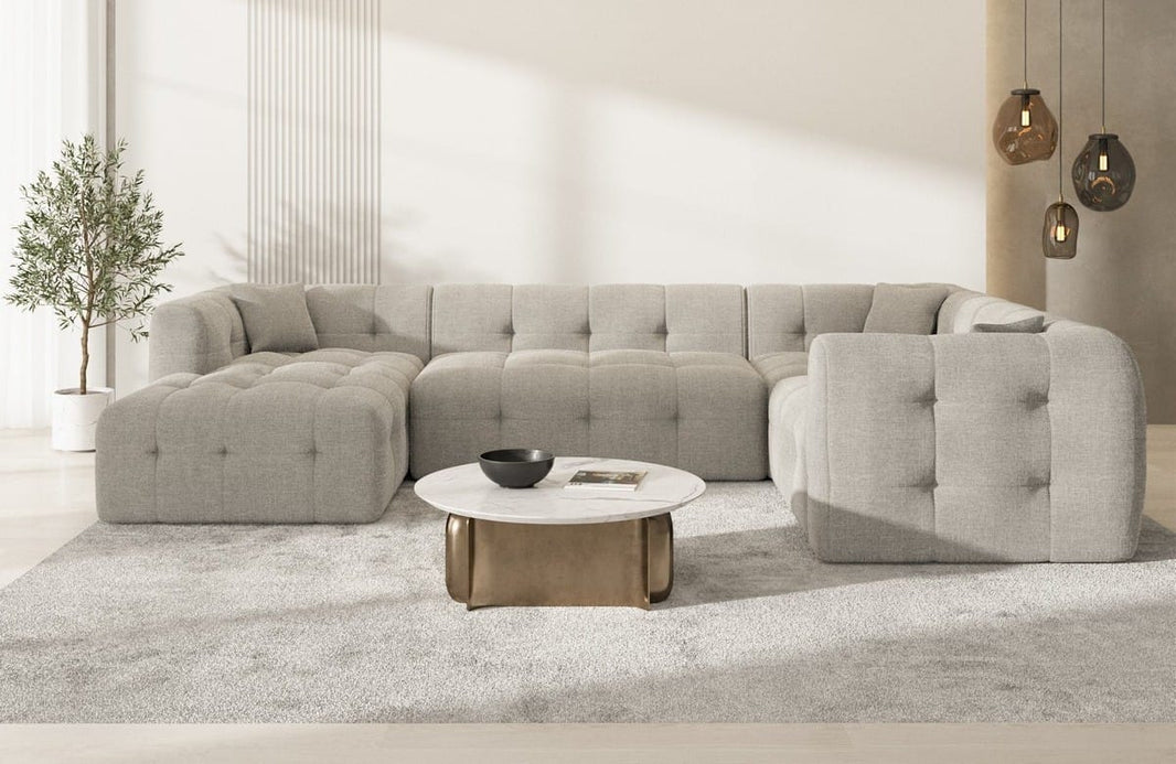 Couchlandschaft Sevilla U-Form in Stoff