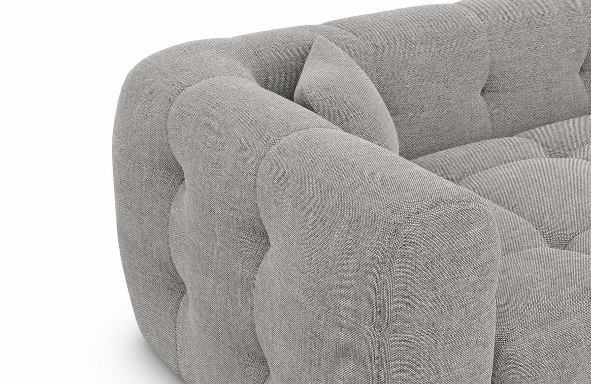 Couchlandschaft Sevilla U-Form in Stoff hellgrau