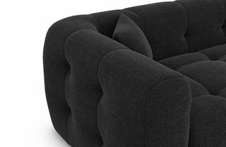 Couchlandschaft Sevilla U-Form in Stoff Schwarz
