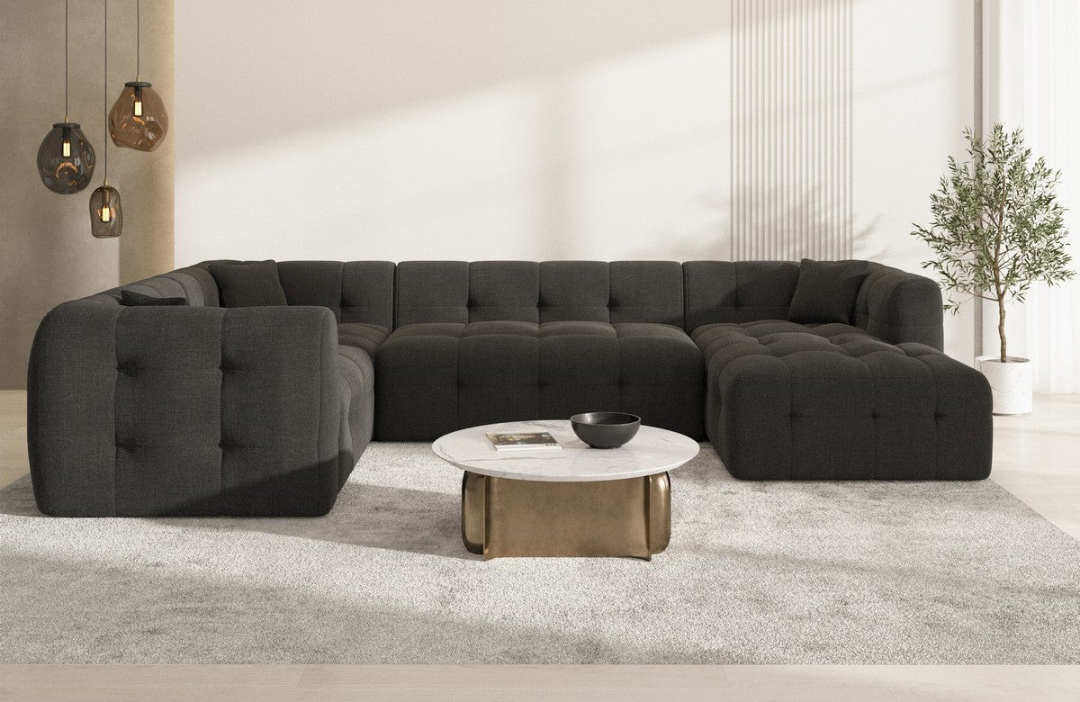 Stoff Wohnlandschaft Sevilla U-Form
