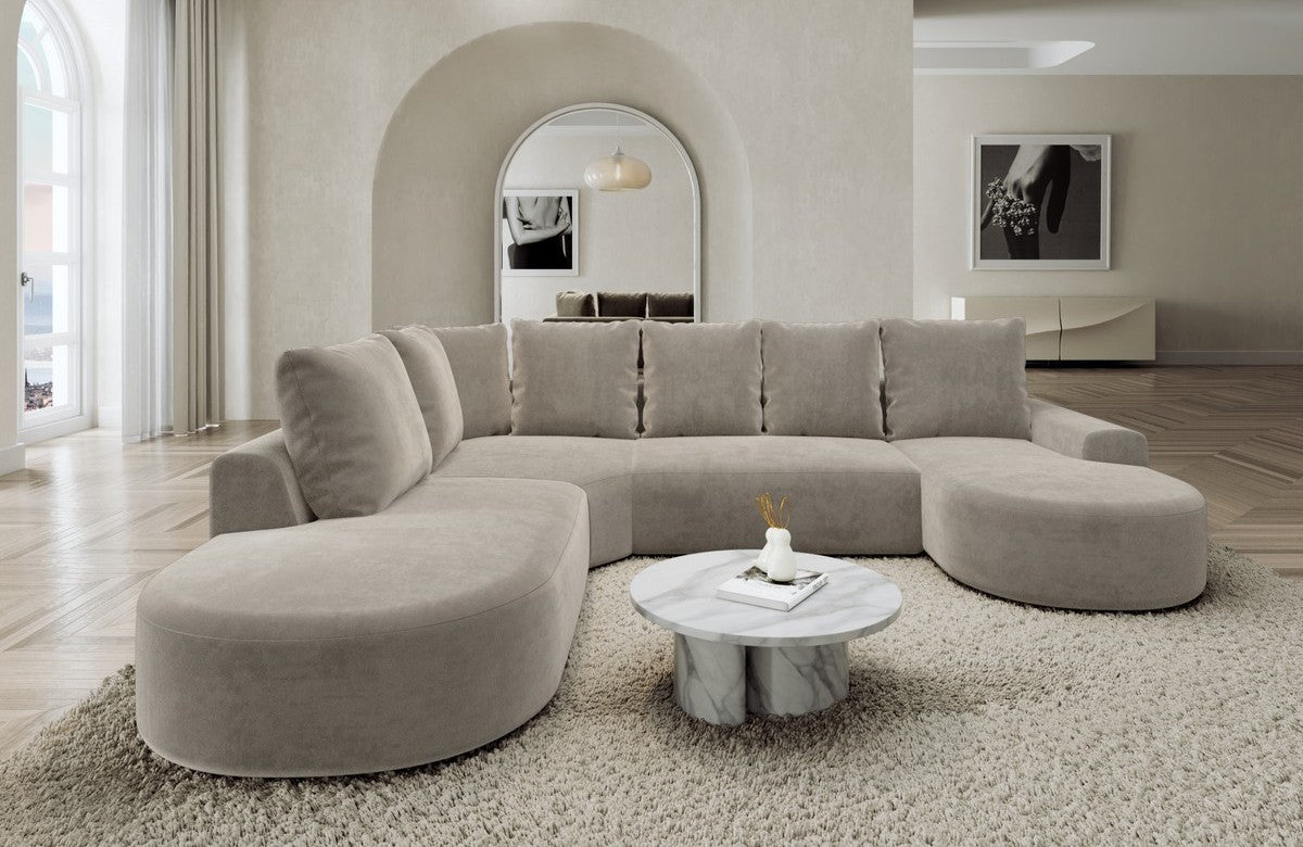 Stoff Wohnlandschaft Gomera U-Form