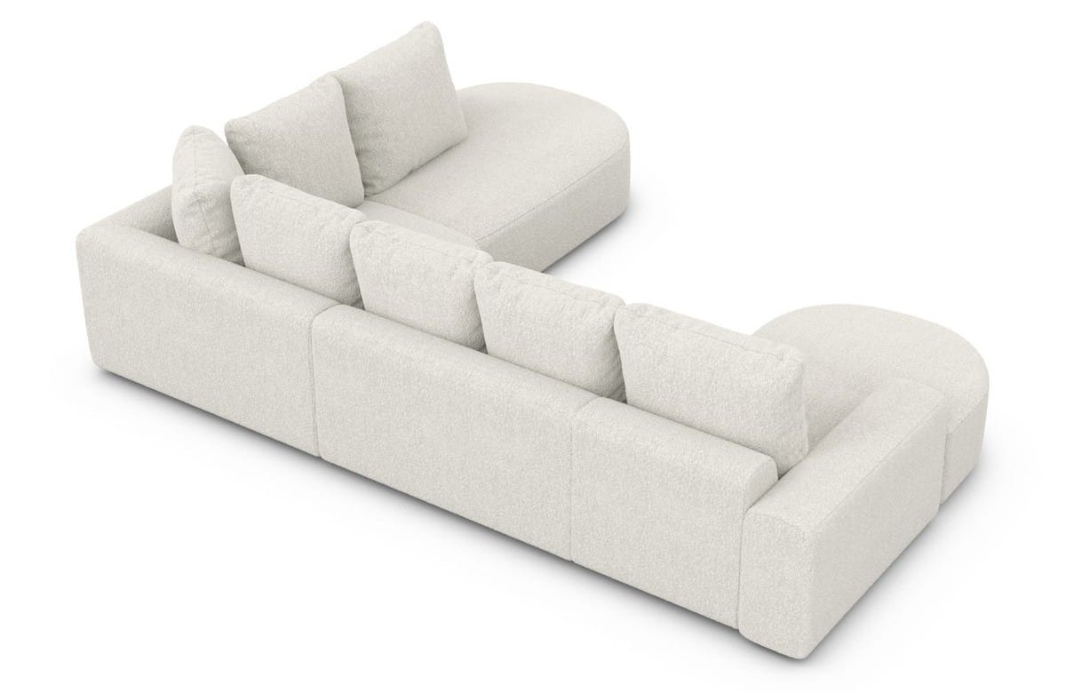 Wohnlandschaft Gomera Lounge U-Form aus Stoff pearl