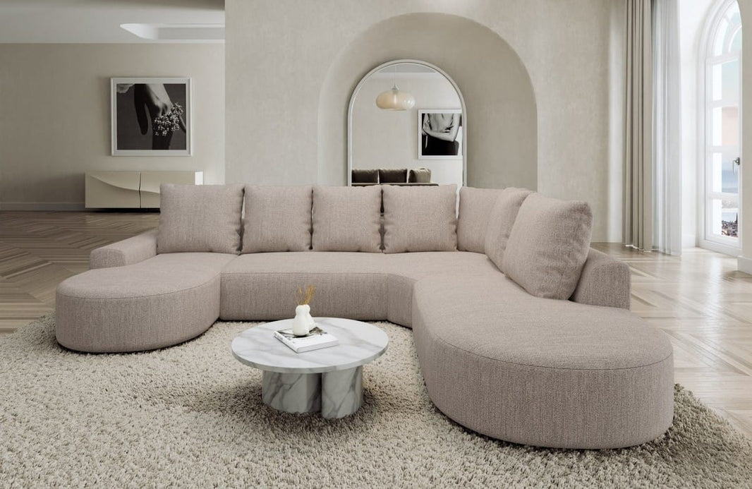Wohnlandschaft Gomera Lounge U-Form aus Stoff