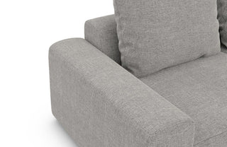 Wohnlandschaft Gomera Lounge U-Form aus Stoff Hellgrau