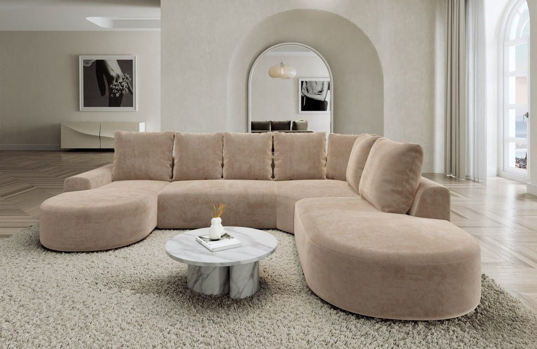 Wohnlandschaft Gomera Lounge U-Form aus Stoff