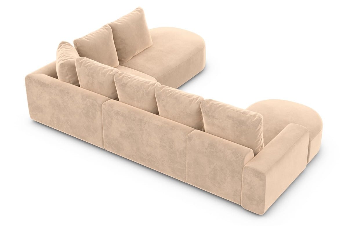 Wohnlandschaft Gomera Lounge U-Form aus Stoff Beige