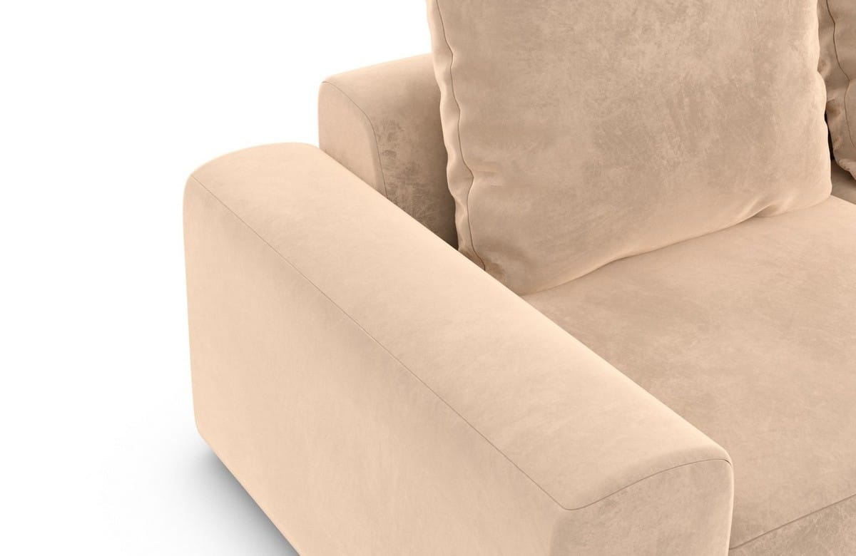 Wohnlandschaft Gomera Lounge U-Form aus Stoff Beige