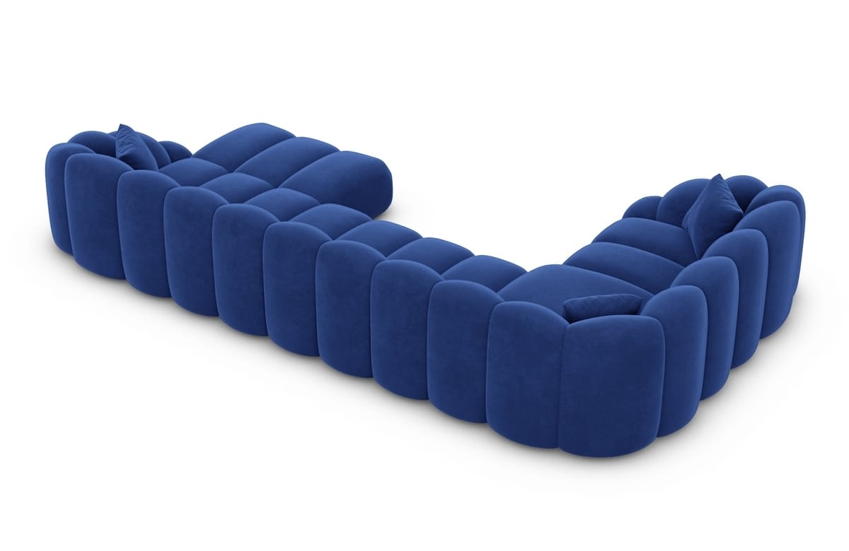Polster Wohnlandschaft Rajada U-Form Dunkelblau