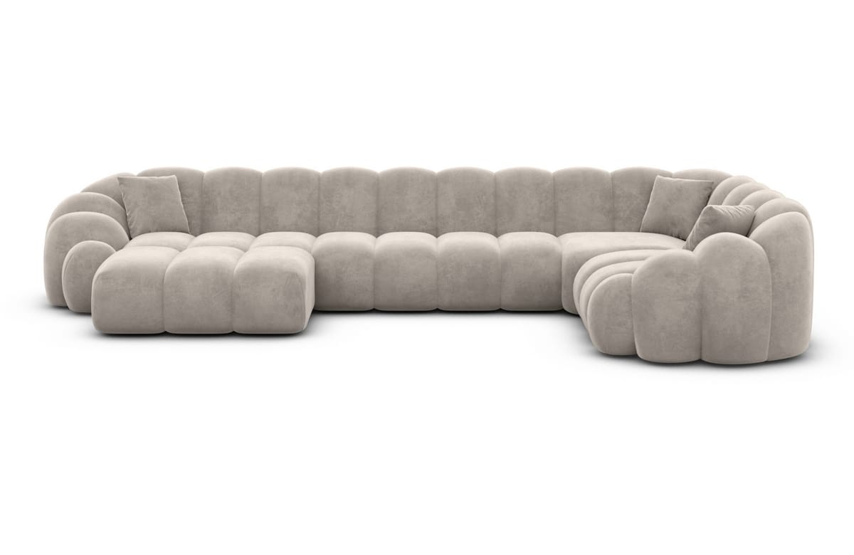 Polster Wohnlandschaft Rajada U-Form Sand