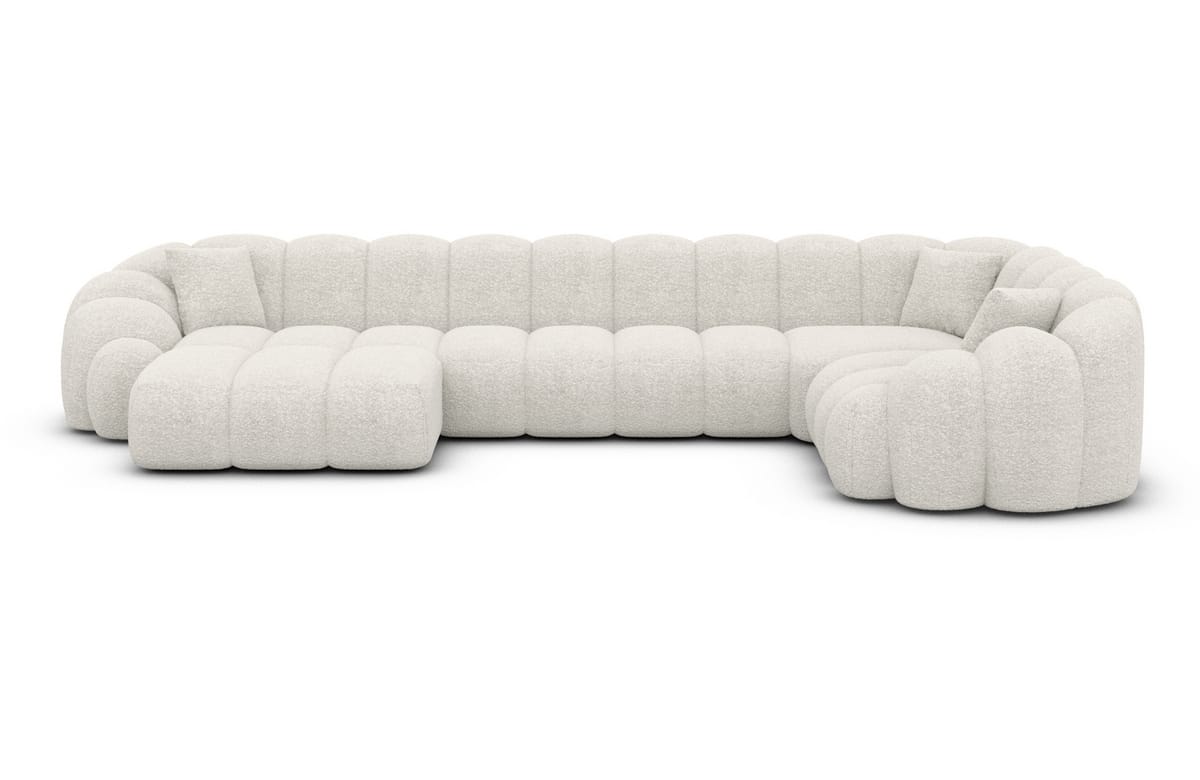 Polster Wohnlandschaft Rajada U-Form Pearl