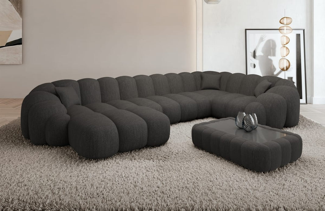 Stoff Wohnlandschaft Rajada U Form