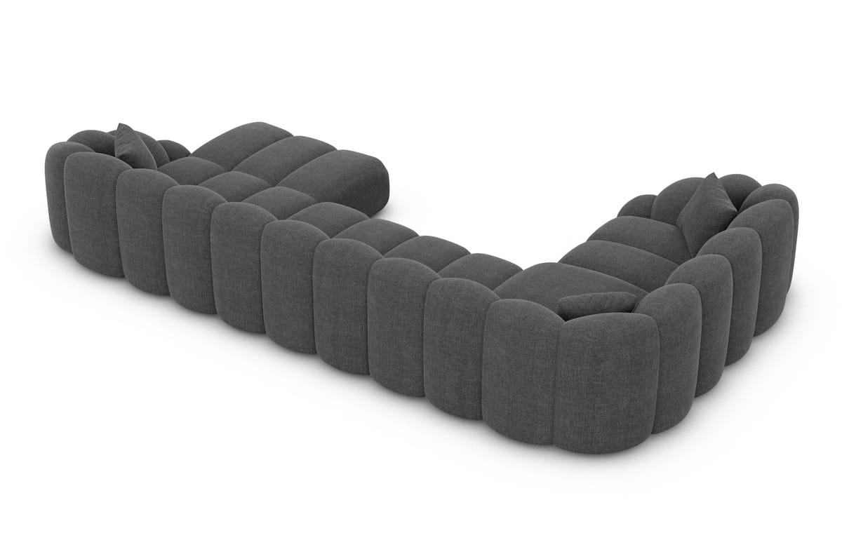 Polster Wohnlandschaft Rajada U-Form Anthrazit