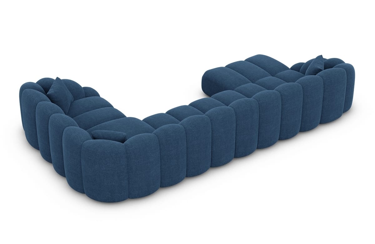 Polster Wohnlandschaft Rajada U-Form Blau
