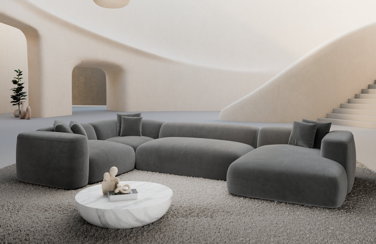 Wohnlandschaft Alcudia U-Form Stoff