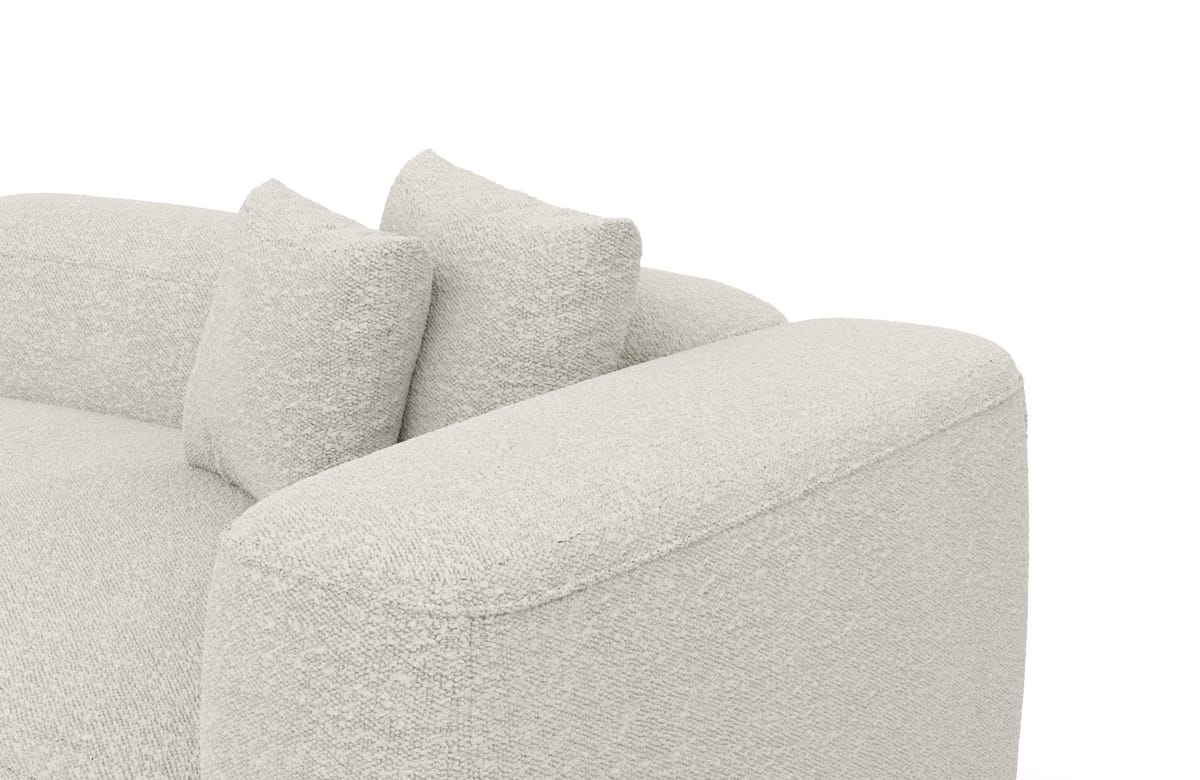 Wohnlandschaft Alcudia U-Form aus Stoff Weiß