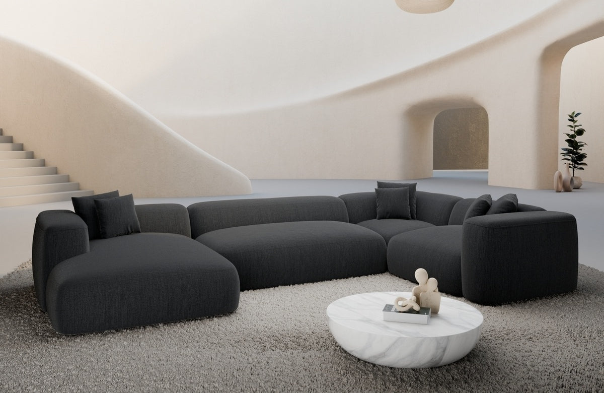 Wohnlandschaft Alcudia U-Form Stoff