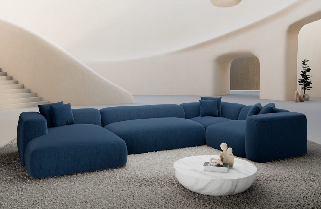 Wohnlandschaft Alcudia U-Form aus Stoff
