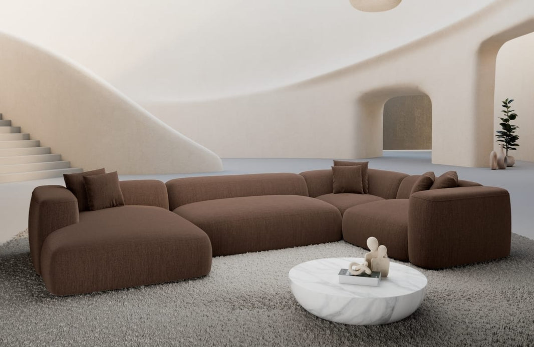 Wohnlandschaft Alcudia U-Form aus Stoff