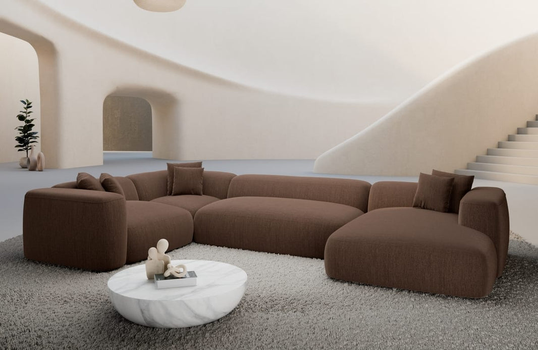 Wohnlandschaft Alcudia U-Form aus Stoff