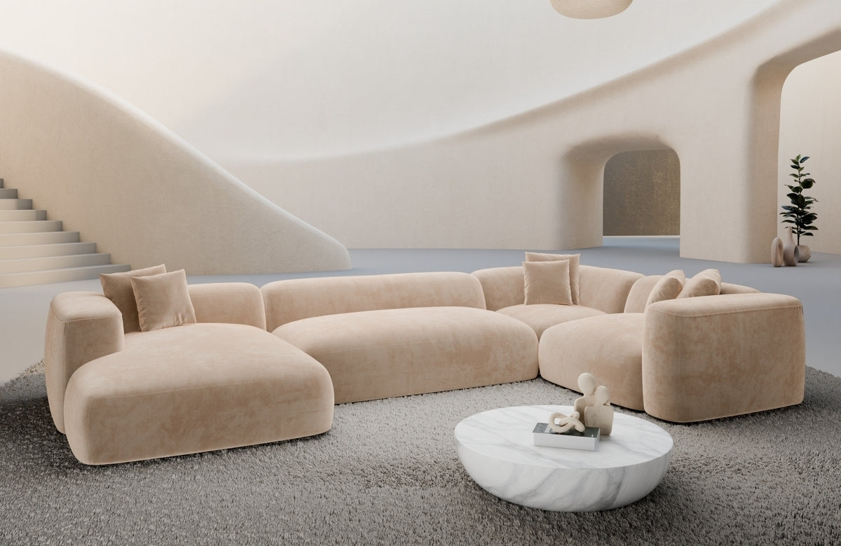 Wohnlandschaft Alcudia U-Form Stoff