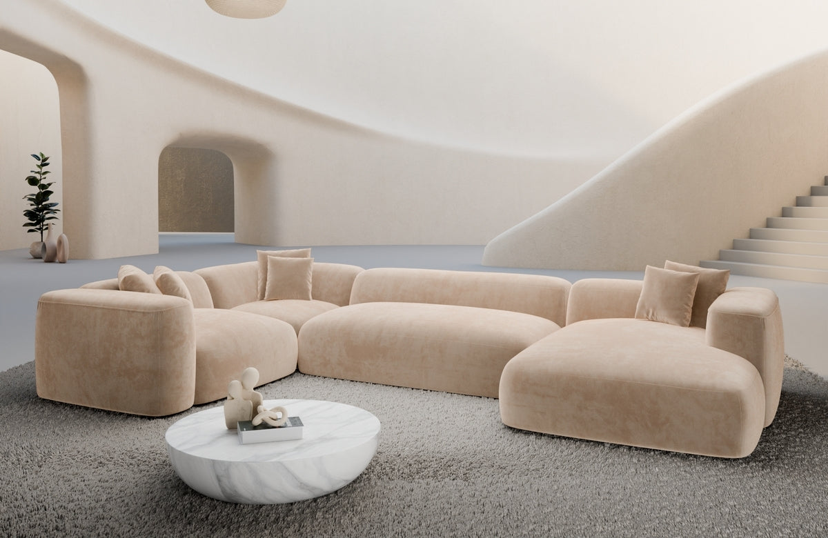 Wohnlandschaft Alcudia U-Form Stoff