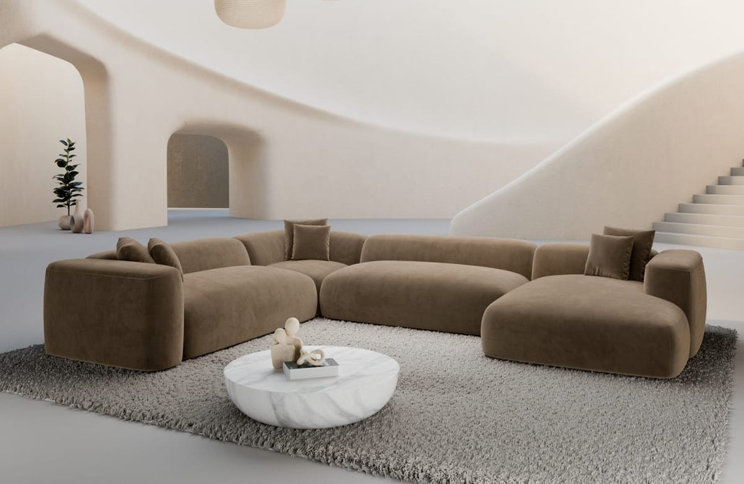 Wohnlandschaft Alcudia XXL U-Form in Stoff