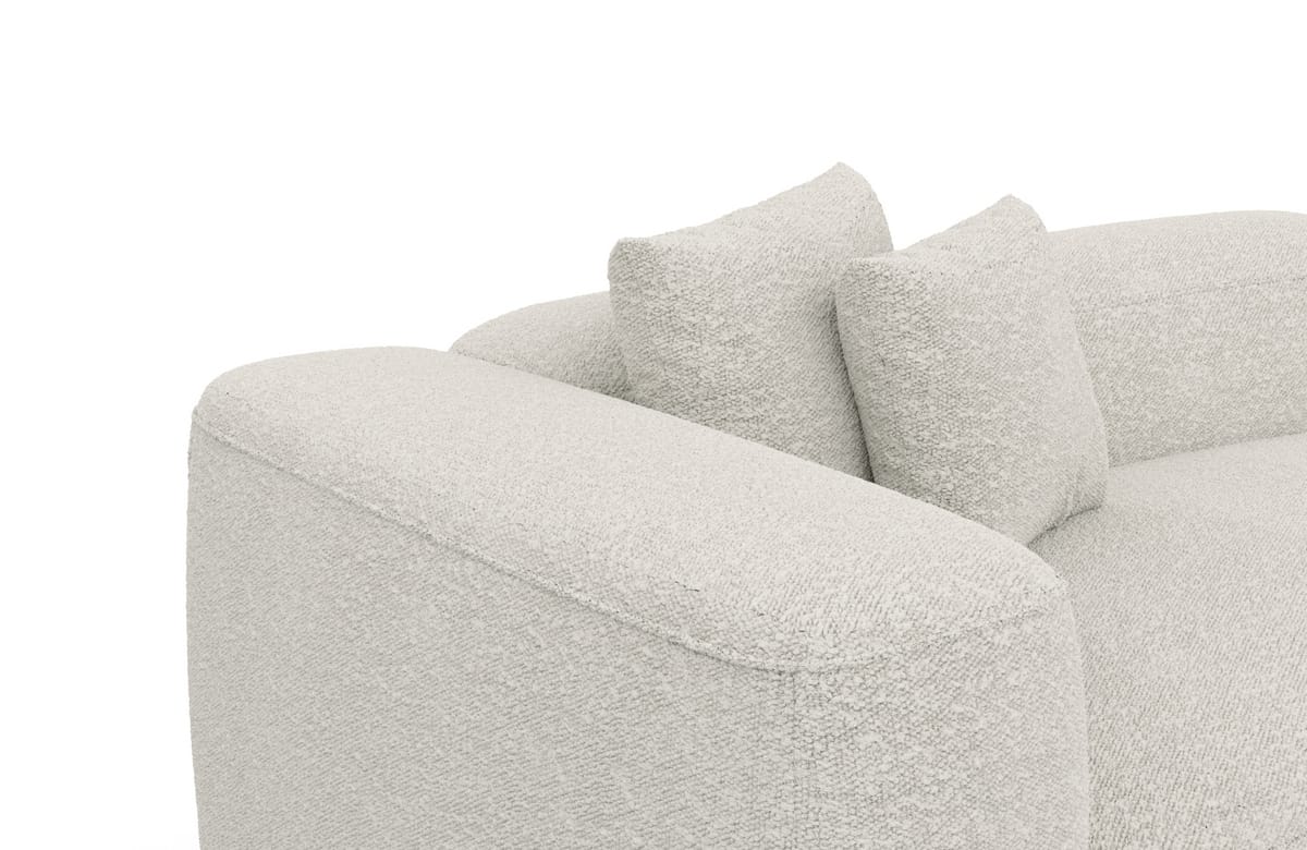 Wohnlandschaft Alcudia XXL U-Form in Stoff Weiß