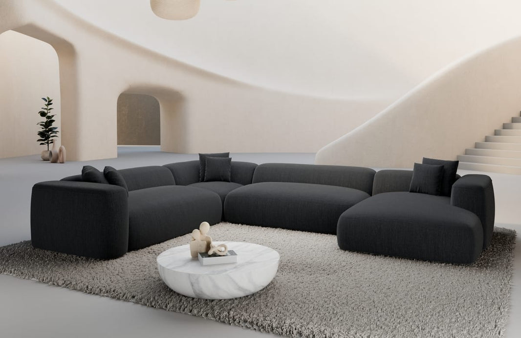 Wohnlandschaft Alcudia XXL U-Form in Stoff
