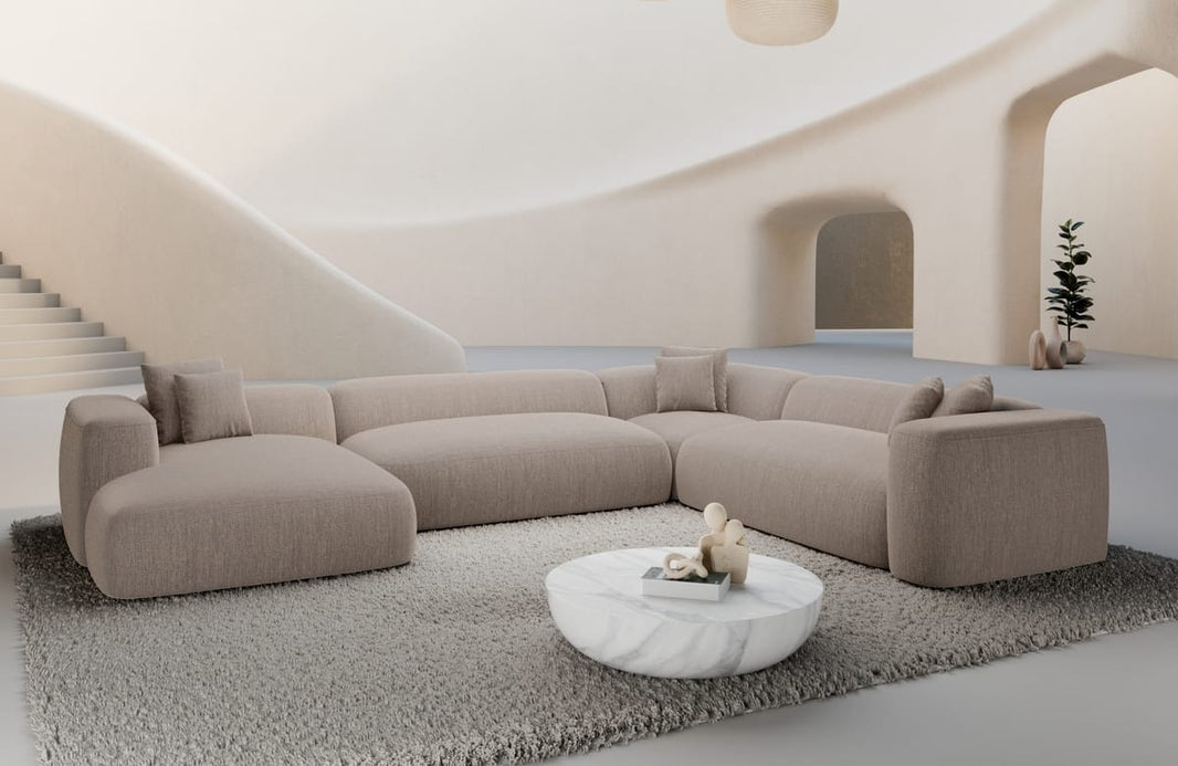 Wohnlandschaft Alcudia XXL U-Form in Stoff