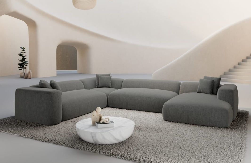 Wohnlandschaft Alcudia XXL U-Form in Stoff