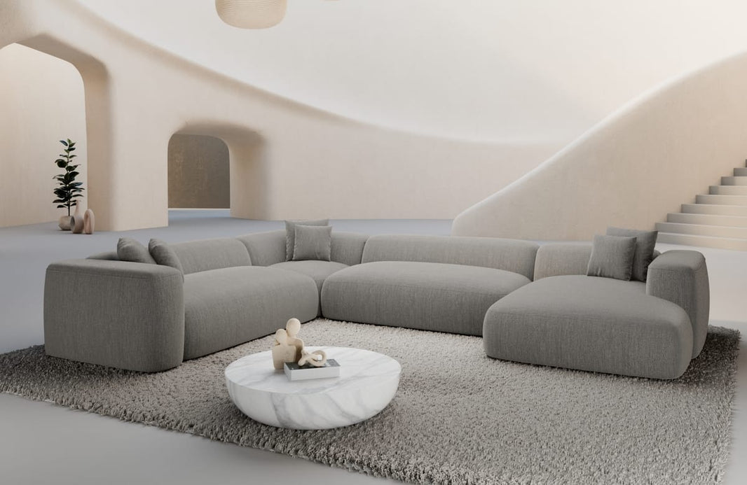 Wohnlandschaft Alcudia XXL U-Form in Stoff