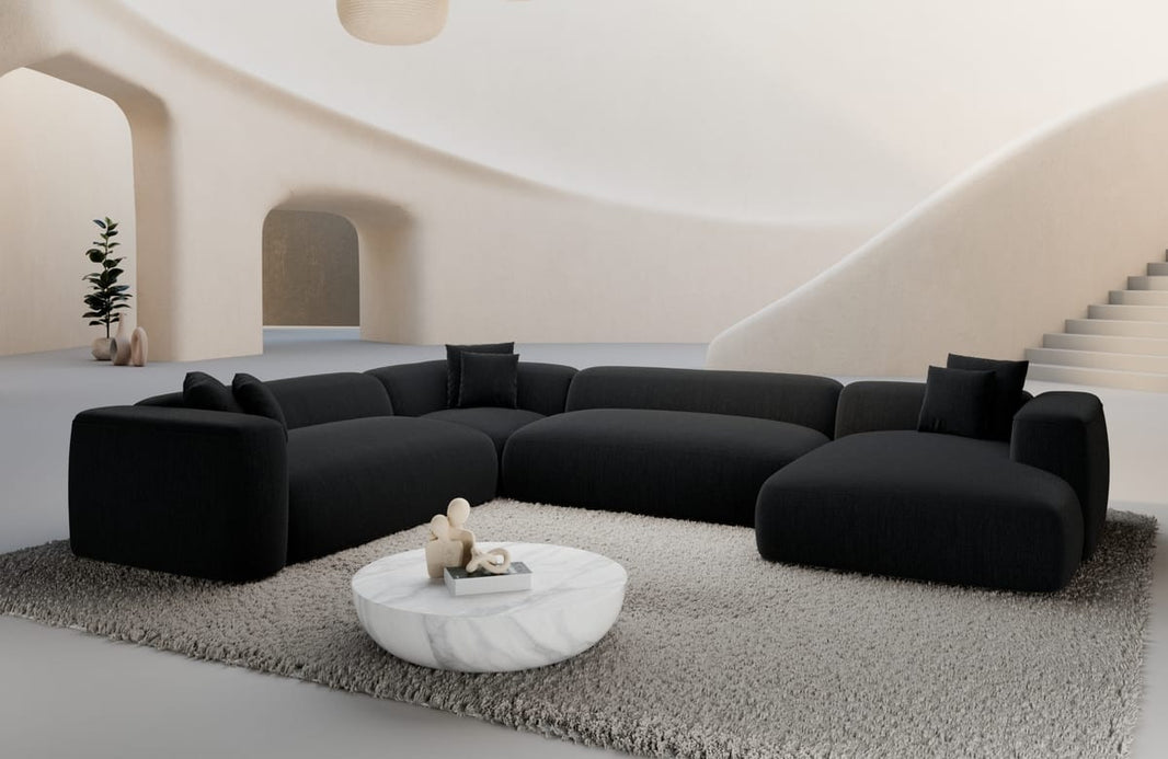 Wohnlandschaft Alcudia XXL U-Form in Stoff