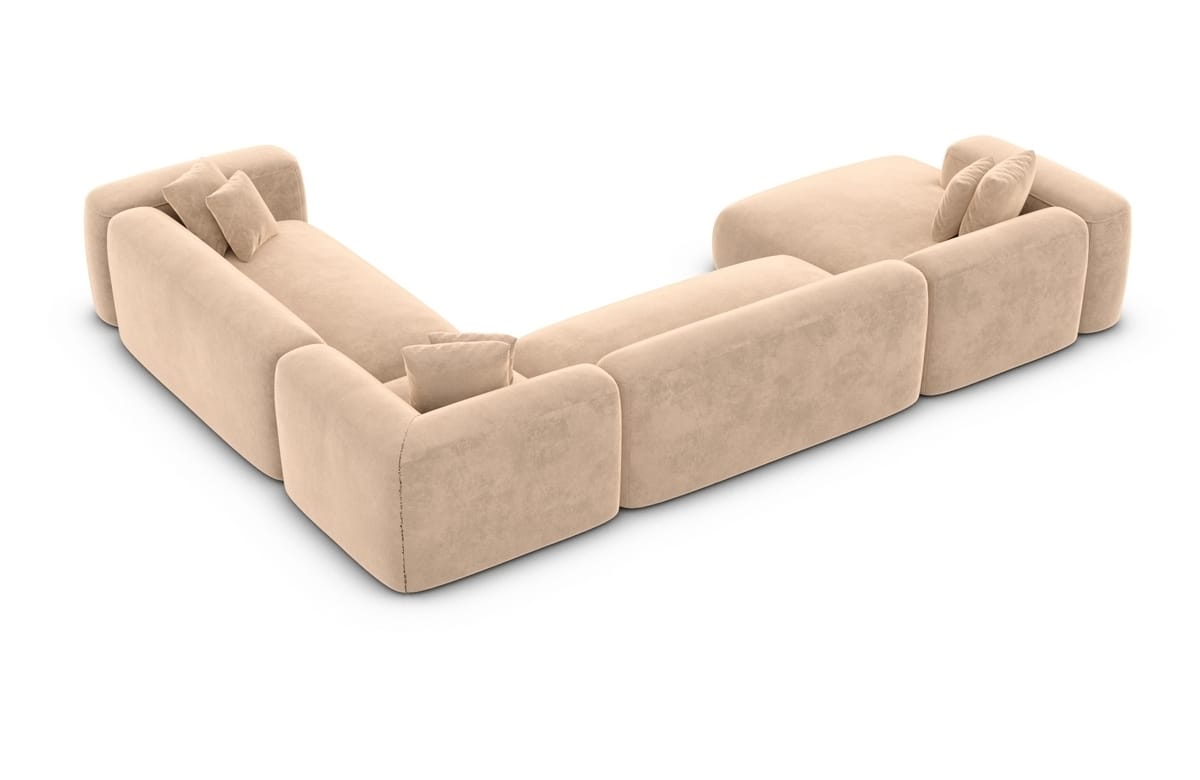Wohnlandschaft Alcudia XXL U-Form in Stoff Beige