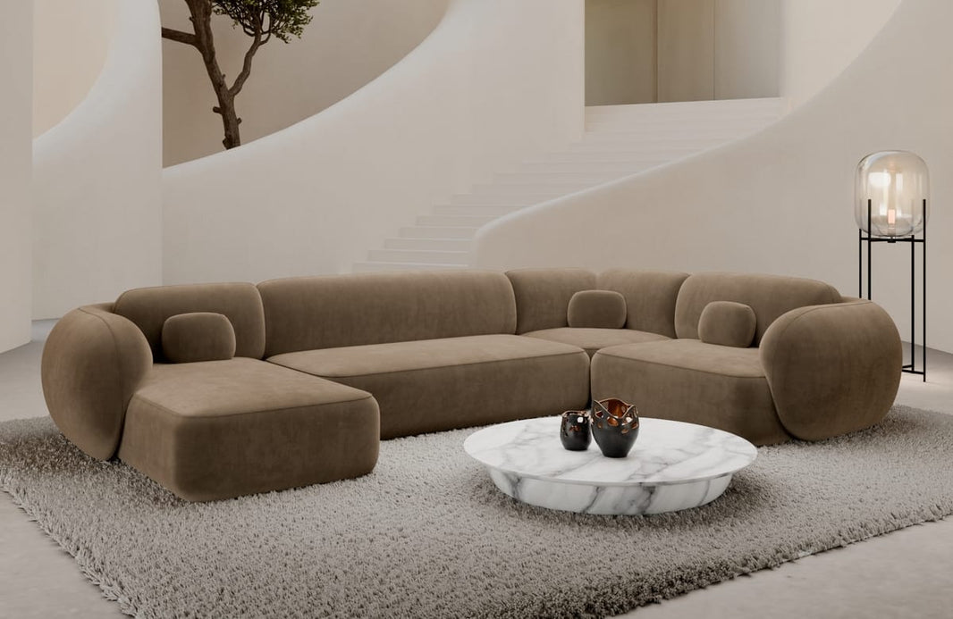 Wohnlandschaft Altea U-Form aus Stoff