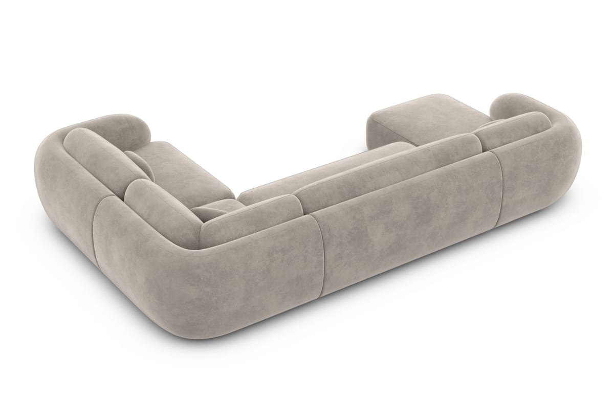 Wohnlandschaft Altea U-Form aus Stoff Sand