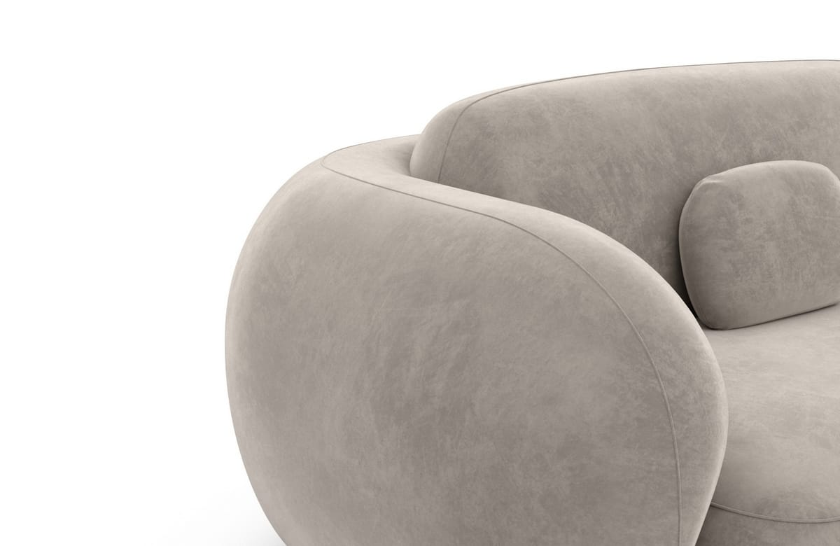 Wohnlandschaft Altea U-Form aus Stoff Sand