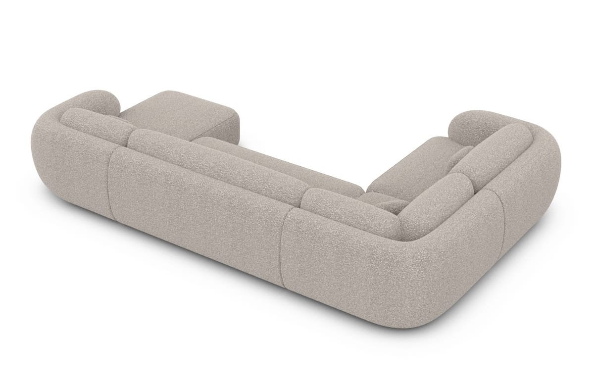 Wohnlandschaft Altea U-Form aus Stoff Pearl