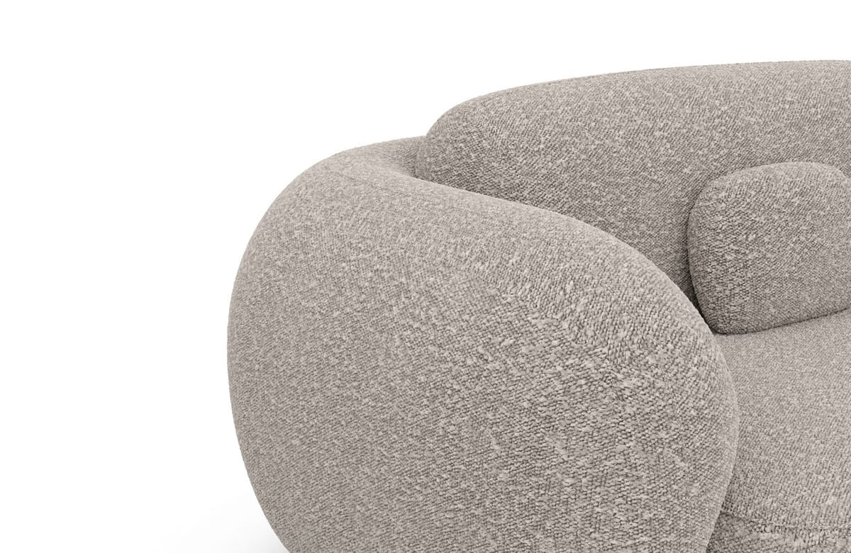 Wohnlandschaft Altea U-Form aus Stoff Pearl