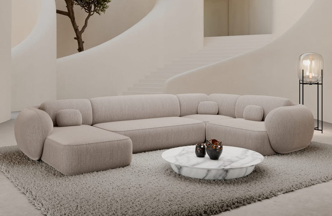 Wohnlandschaft Altea U-Form aus Stoff