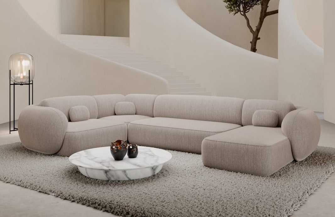 Wohnlandschaft Altea U-Form aus Stoff