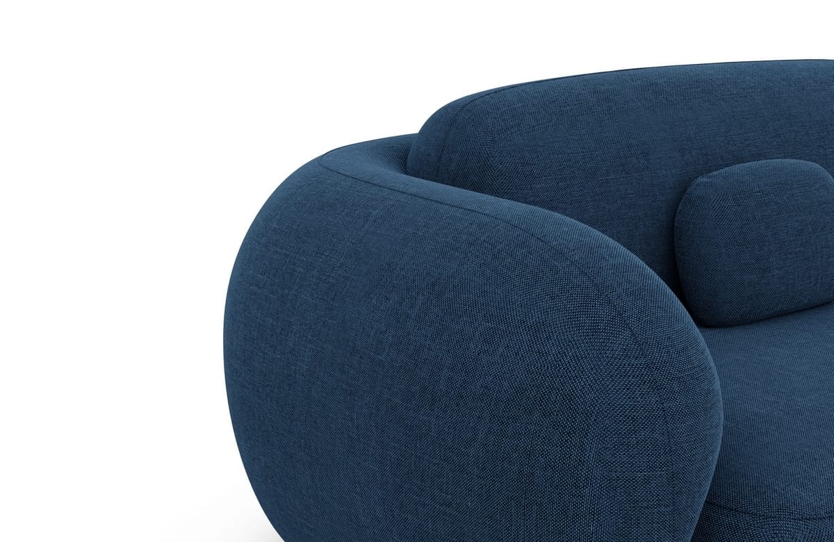 Wohnlandschaft Altea U-Form aus Stoff Blau