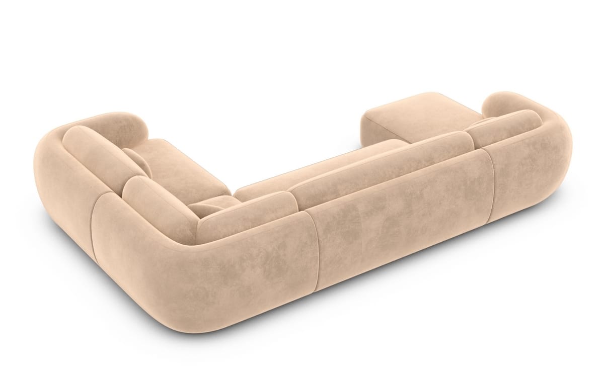 Wohnlandschaft Altea U-Form aus Stoff Beige