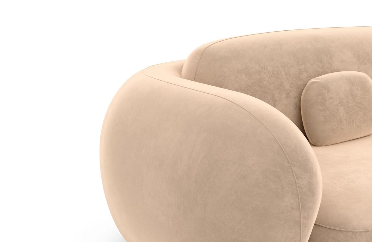 Wohnlandschaft Altea U-Form aus Stoff Beige
