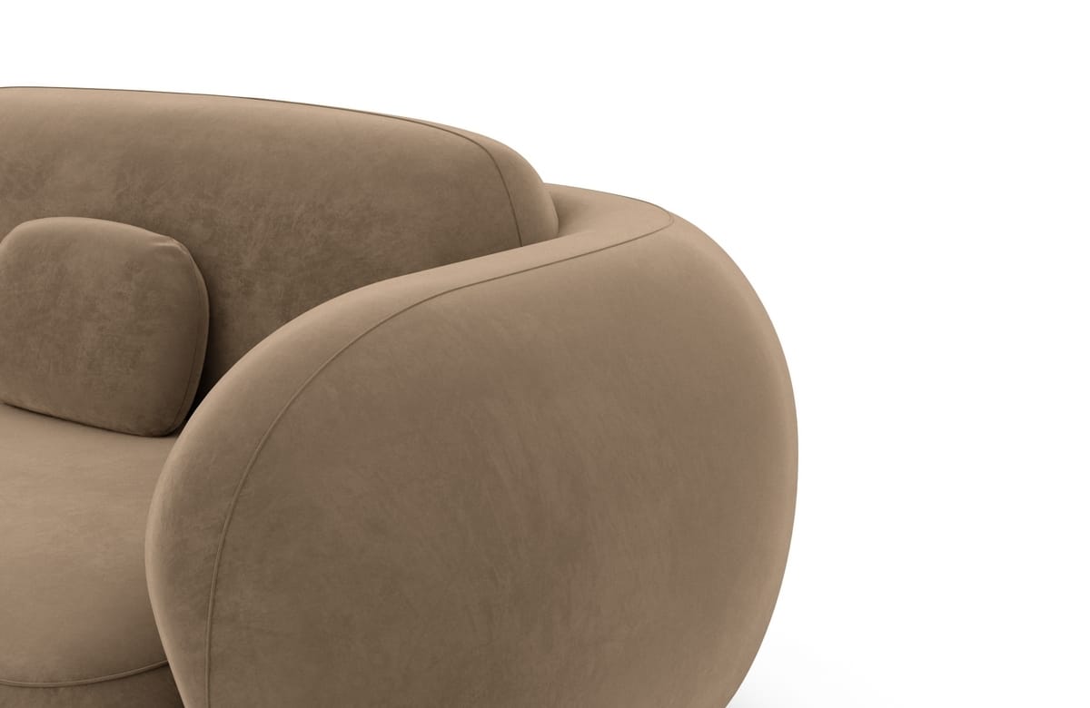Wohnlandschaft Altea XXL U-Form in Stoff Braun
