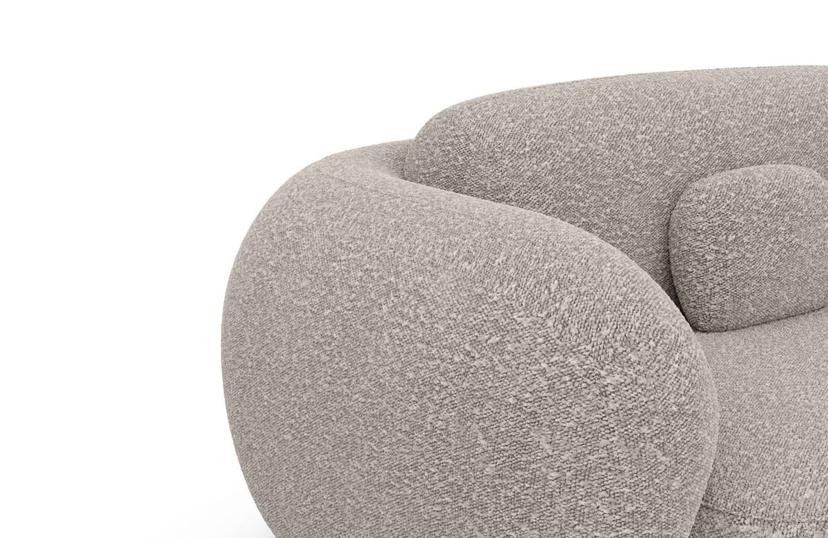 Wohnlandschaft Altea XXL U-Form in Stoff Pearl