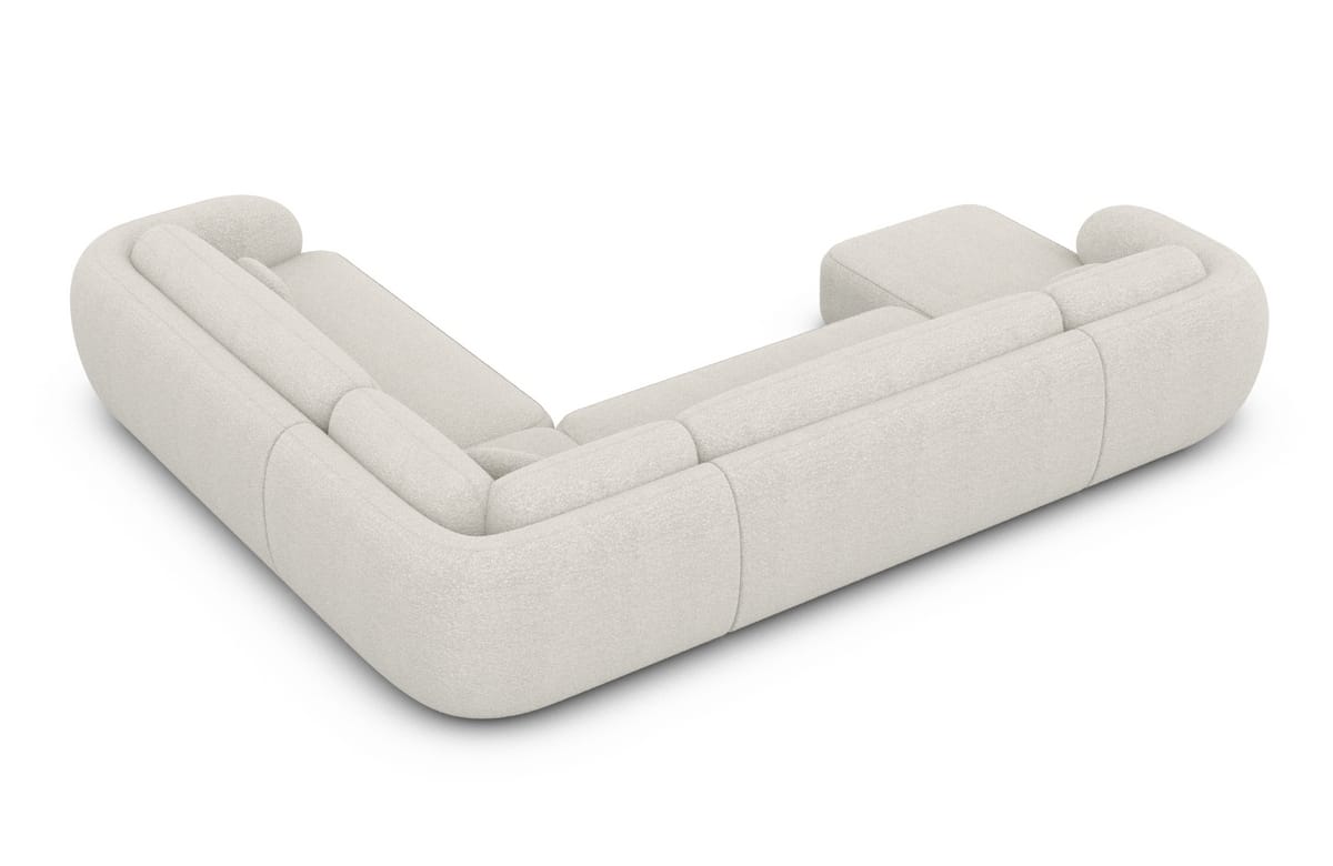 Wohnlandschaft Altea XXL U-Form in Stoff Weiß