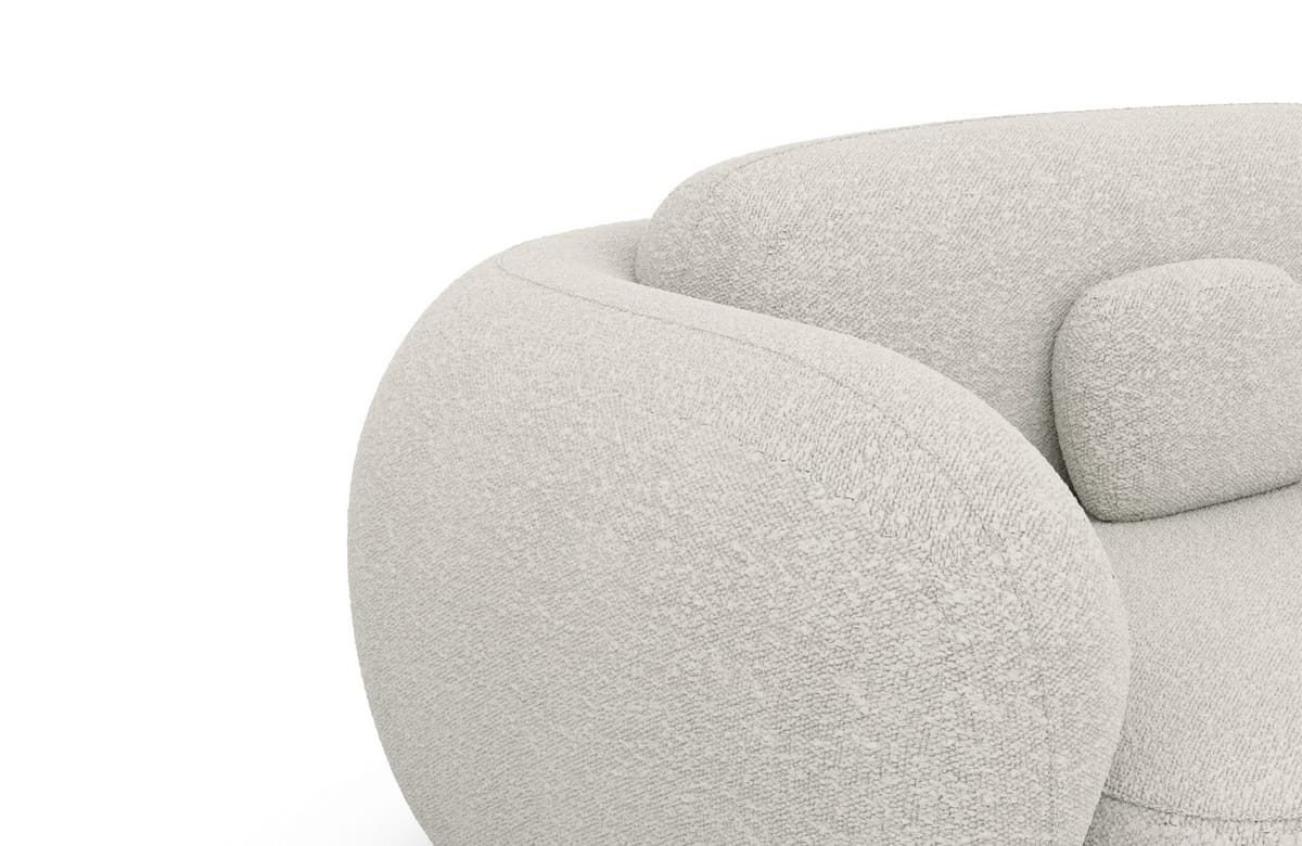Wohnlandschaft Altea XXL U-Form in Stoff Weiß